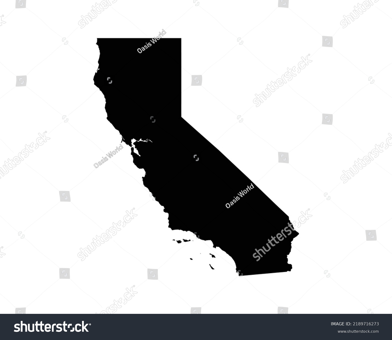 SVG of California US Map. CA USA State Map. Black and White Californian State Border Boundary Line Outline Geography Territory Shape Vector Illustration EPS Clipart svg