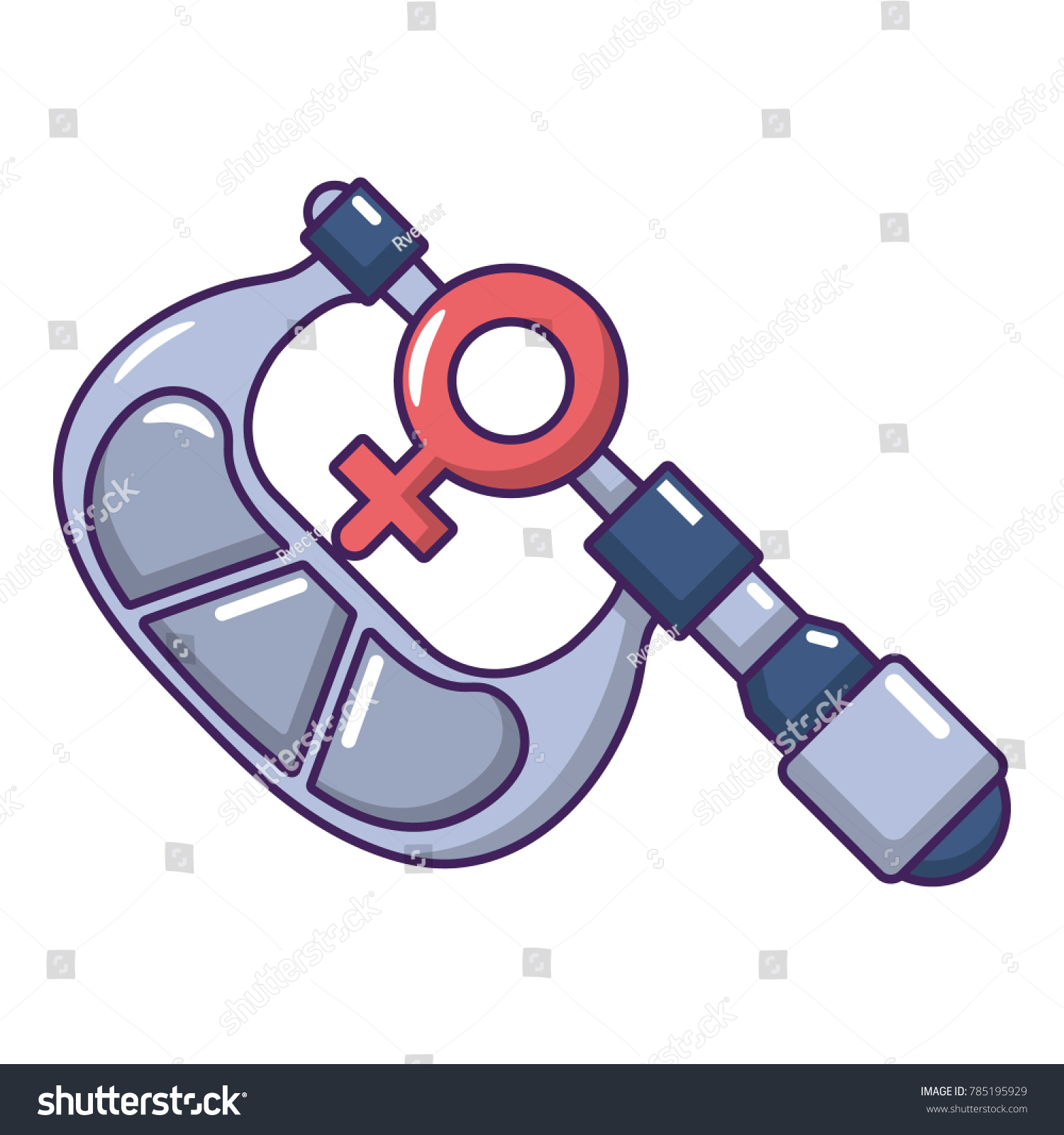 Caliper Icon Cartoon Illustration Caliper Vector Stock Vector (Royalty ...