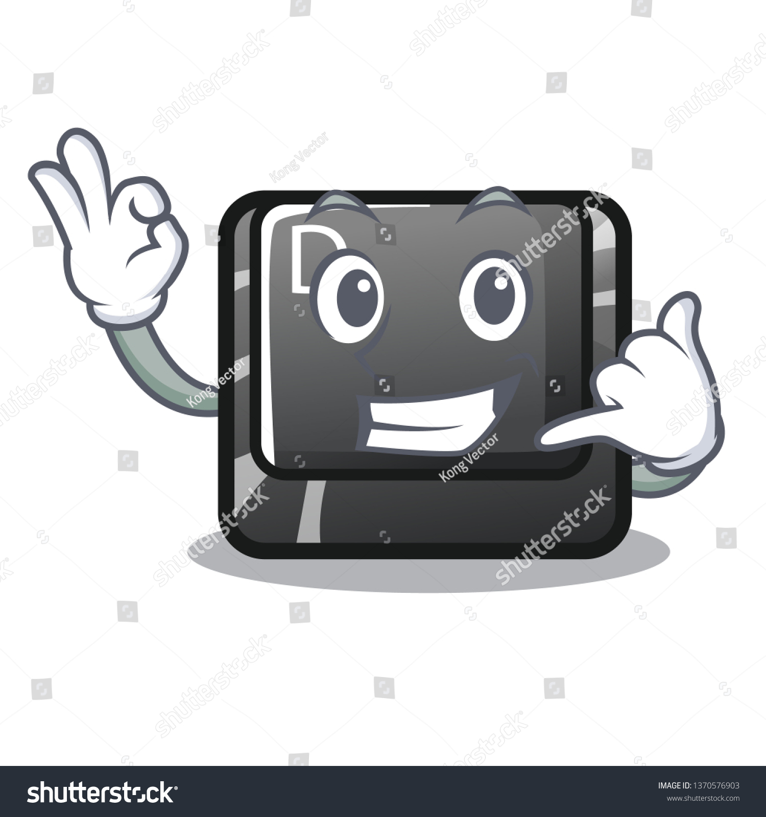 Call Me Button D Cartoon Shape Stock Vector (Royalty Free) 1370576903 ...