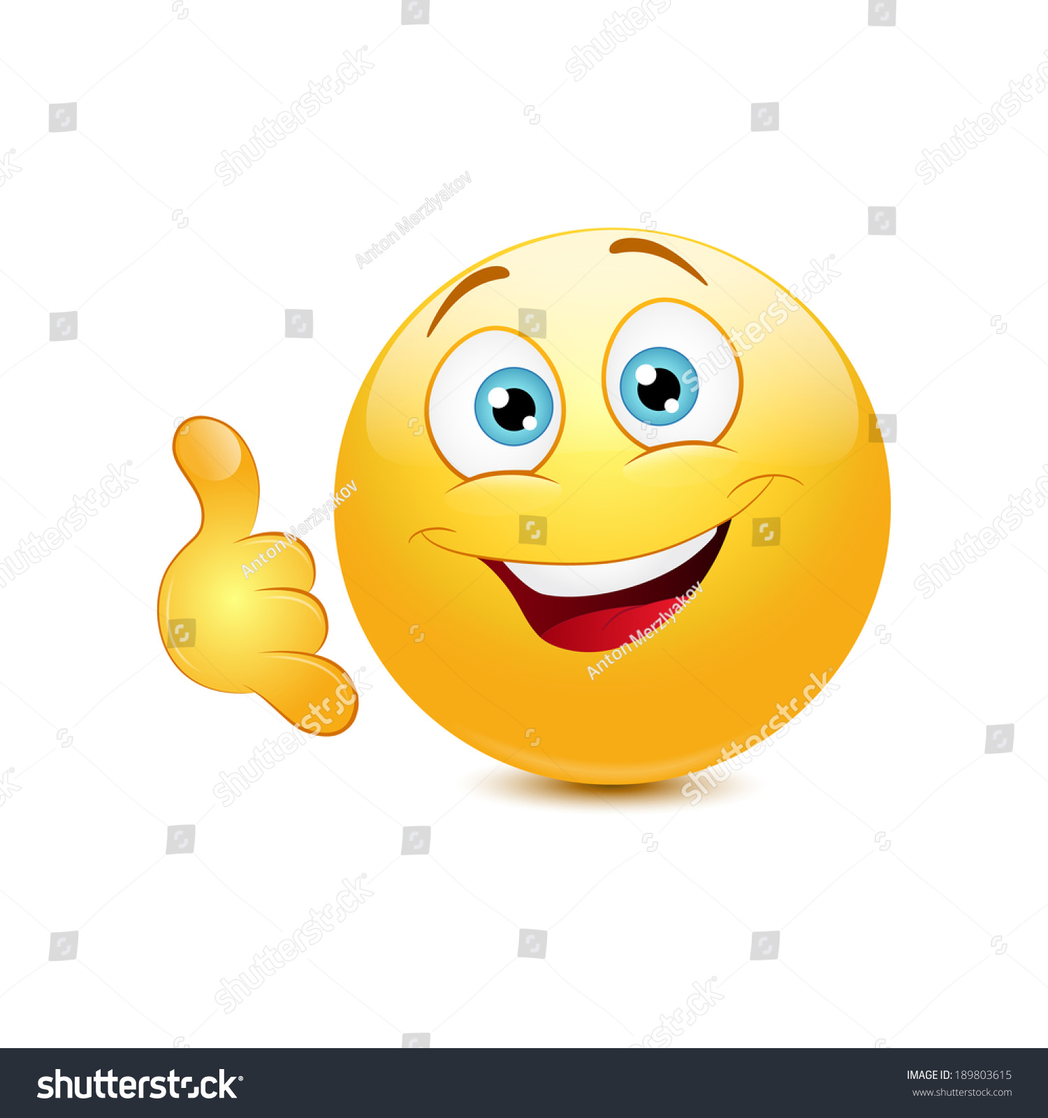 Call Me Smiley On A White Background Stock Vector Illustration ...