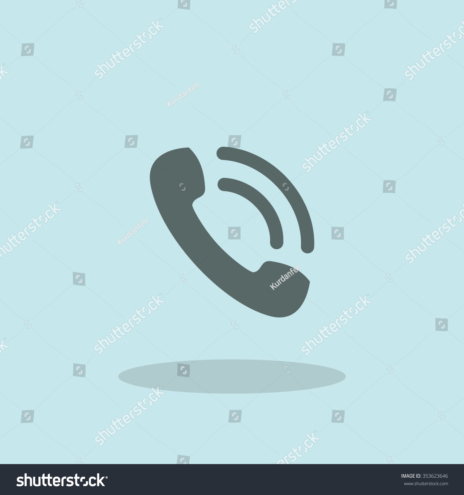 Call Pictogram Stock Vector (Royalty Free) 353623646