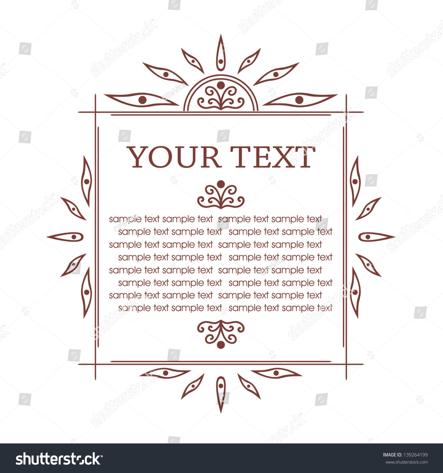 Calligraphic Design Elements Stock Vector 139264199 - Shutterstock