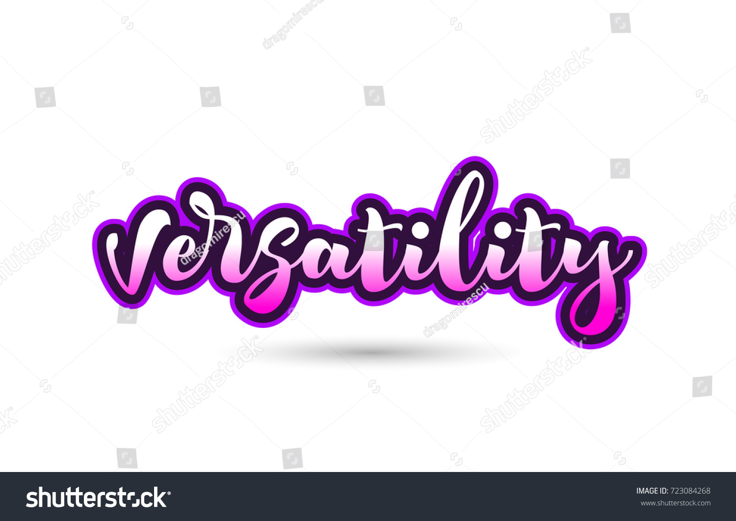 calligraphy-hand-written-pink-versatility-word-stock-vector-royalty