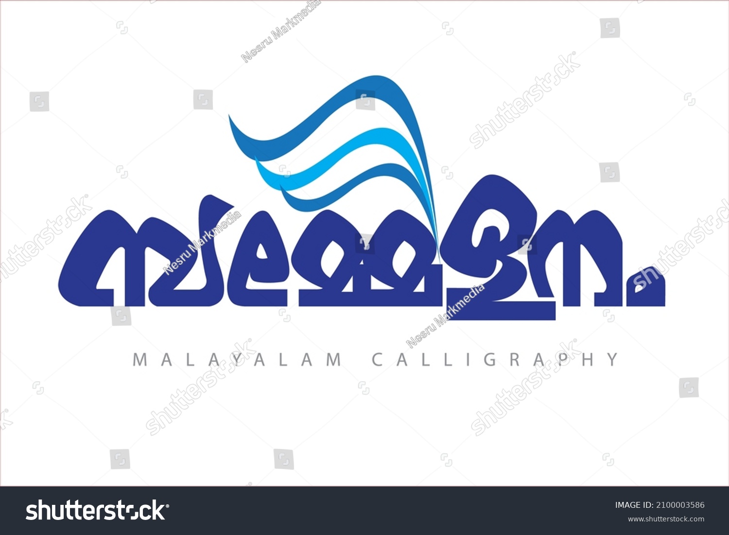 Calligraphy Letter Style Malayalam Translated Conference Stock Vector ...