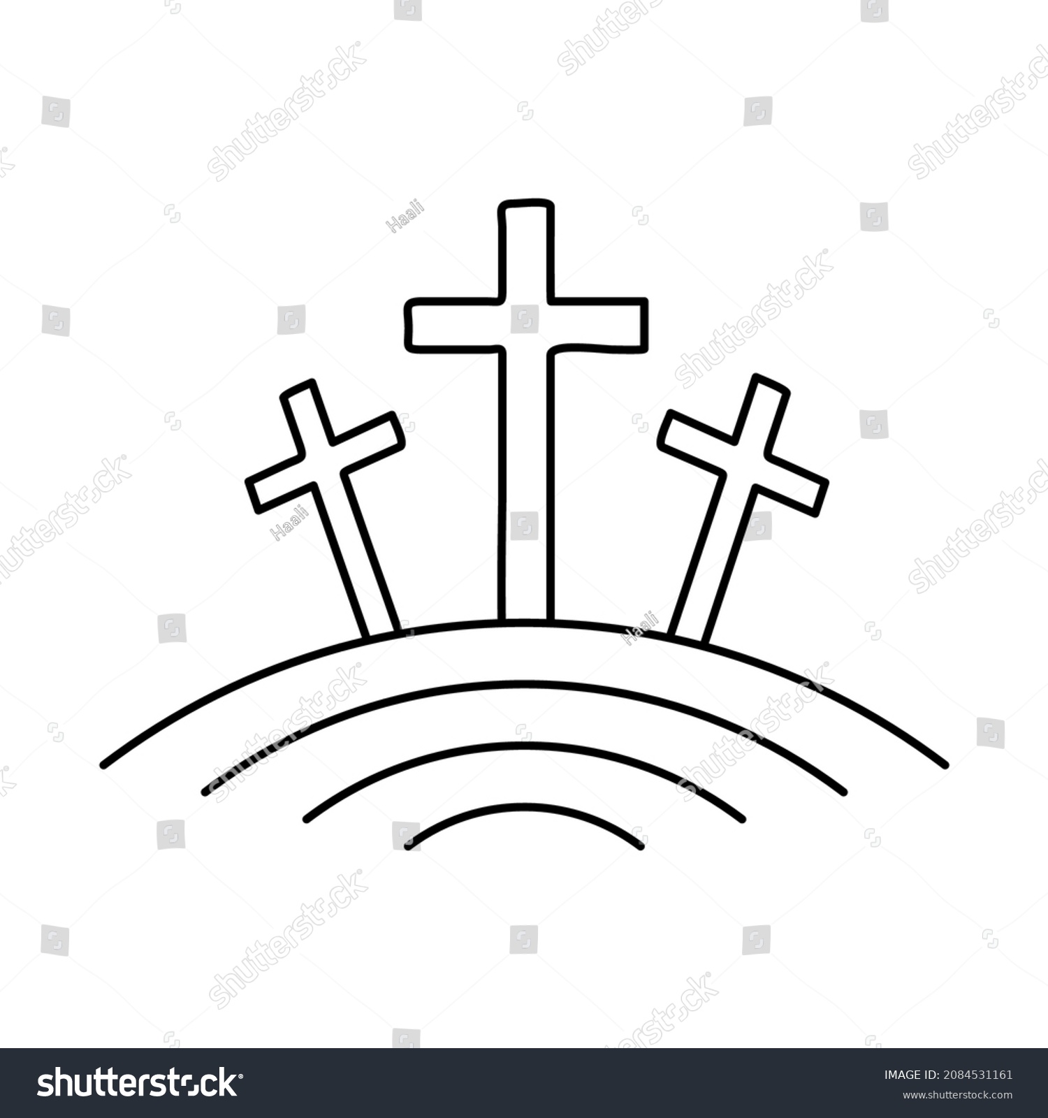 Calvary Icon Abstract Religious Logo Christian Stock Vector (Royalty ...