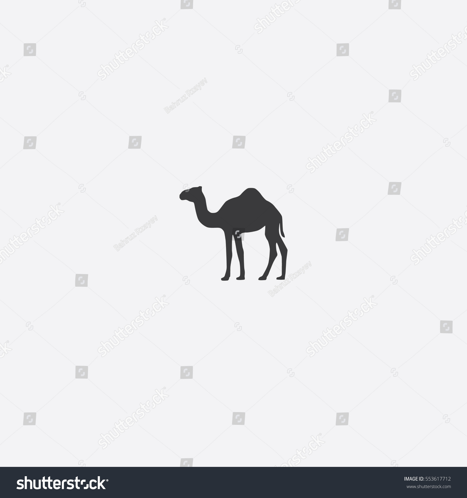 Camel Icon Silhouette Vector Illustration Stock Vector 553617712