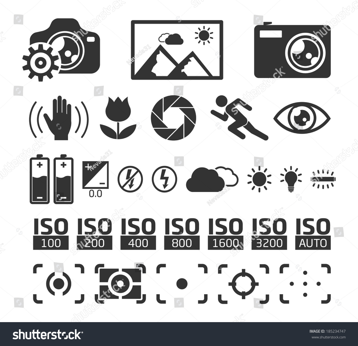 SVG of Camera Display Screen symbols  svg