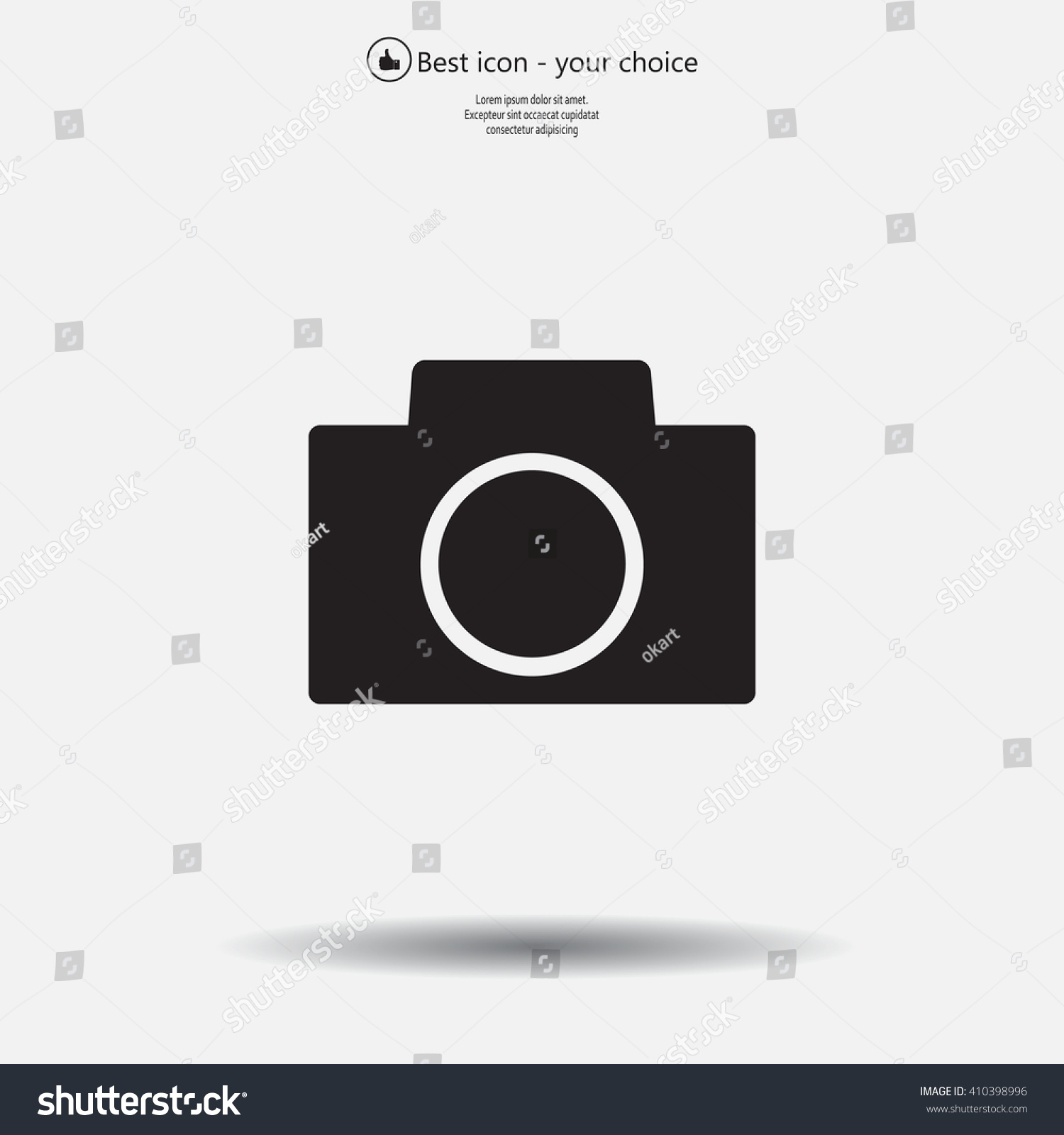 Camera Icon Stock Vector 410398996 : Shutterstock