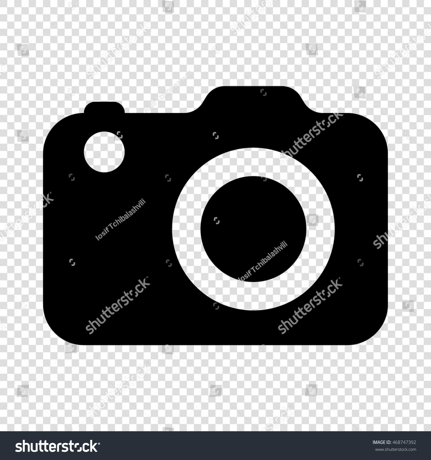 Camera Icon Black On Transparent Background Stock Vector 468747392