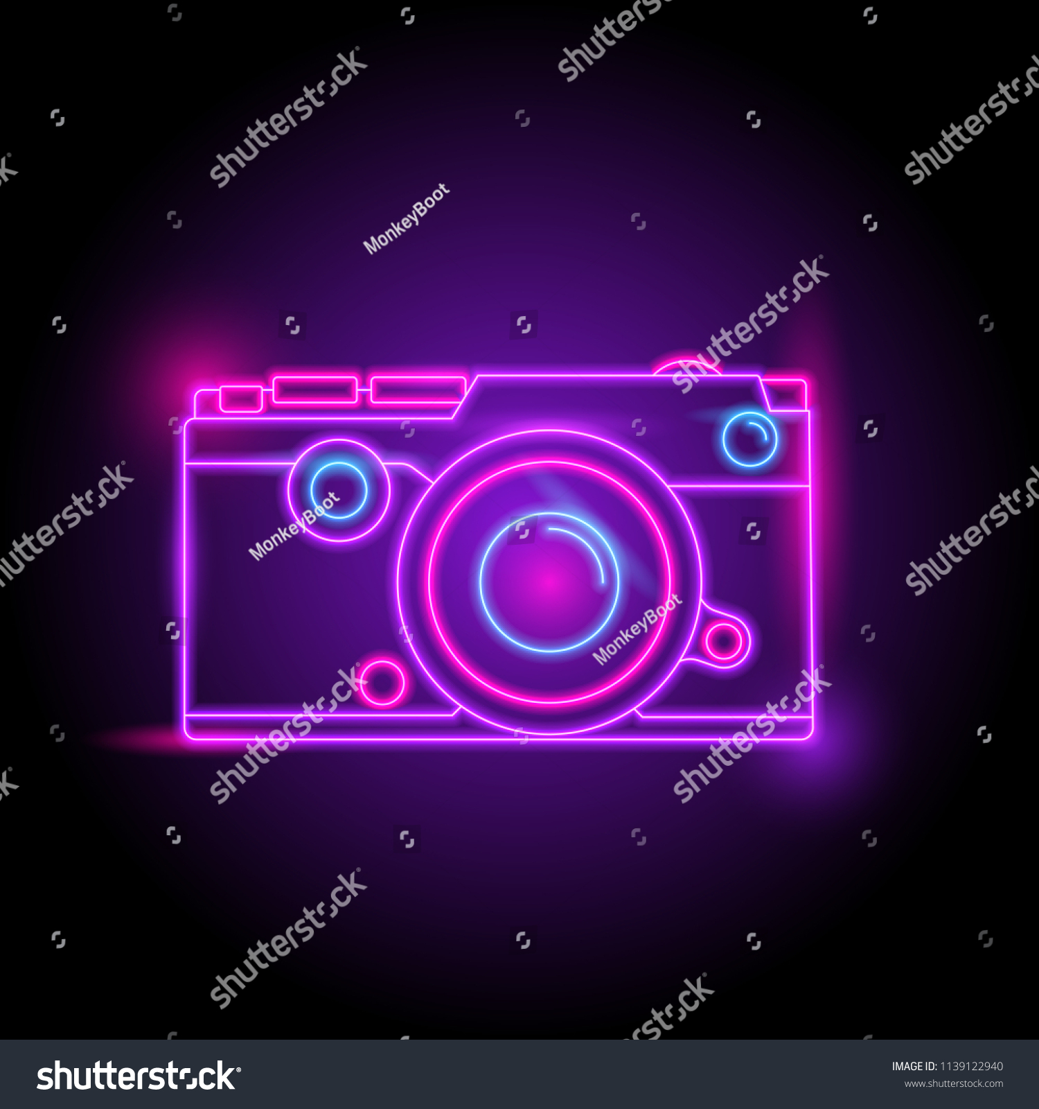 Neon Camera Icon Images, Stock Photos & Vectors 