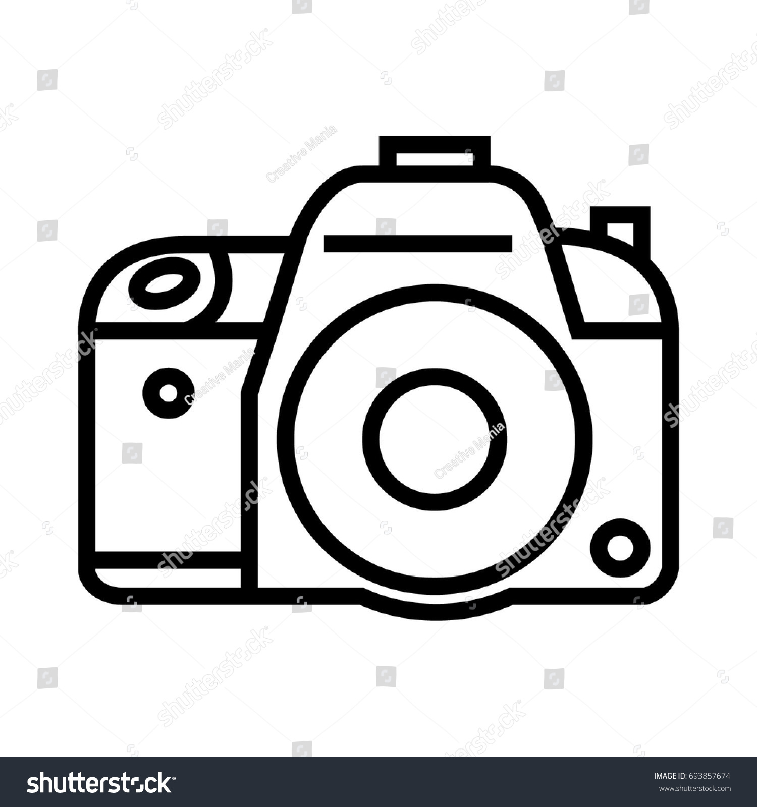 Camera Outline Icon Stock Vector (Royalty Free) 693857674 - Shutterstock