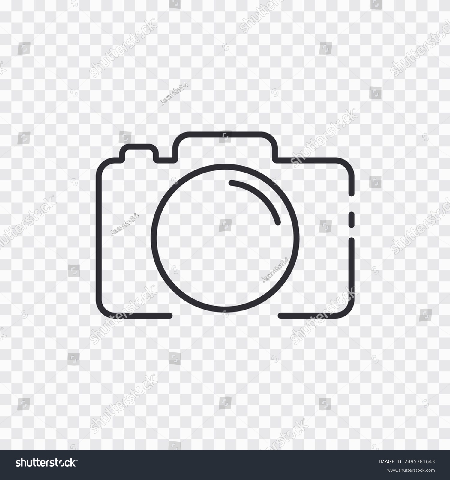 recommend clip art: Camera. Outline silhouette of camera. Vector illustration.