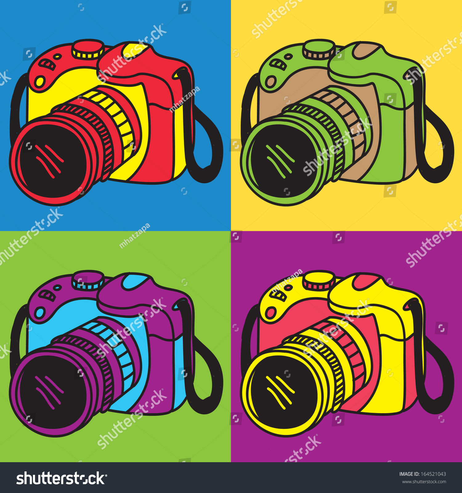 Camera Pop Art Stock Vector 164521043 Shutterstock