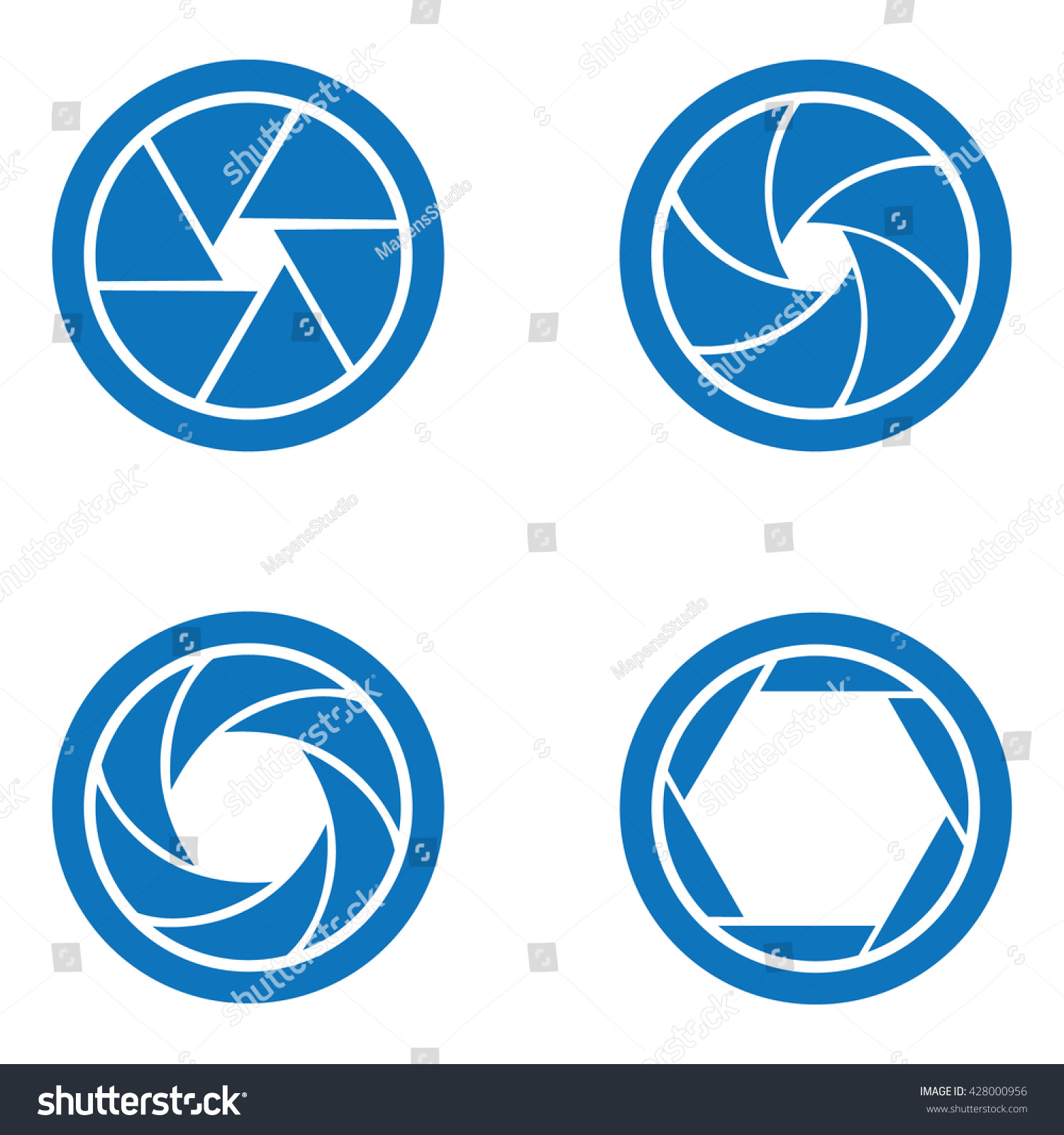 Camera Shutter Icons Stock Vector (Royalty Free) 428000956 | Shutterstock