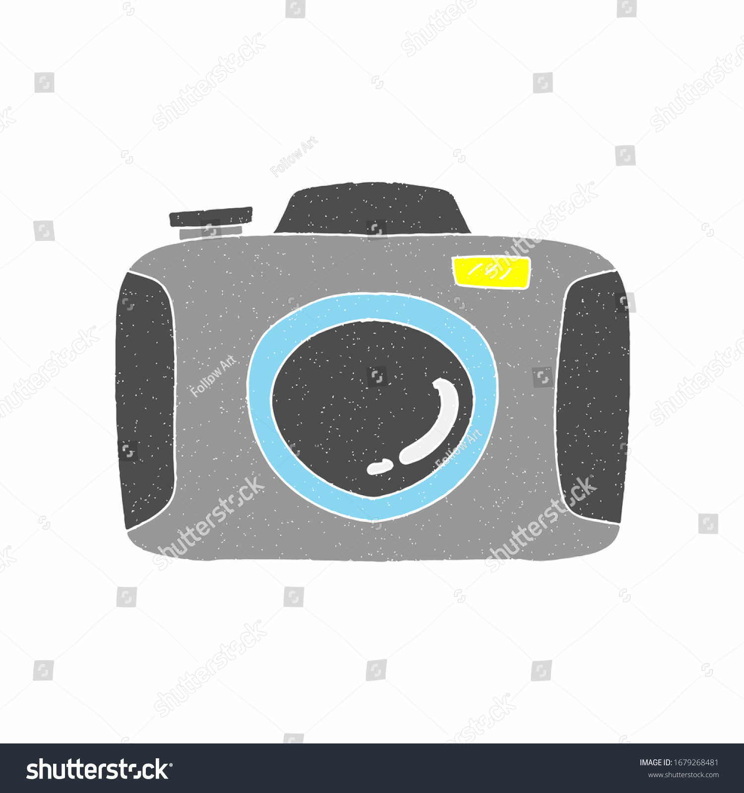 Camera Vector Design Digital Hand Drawn Stock Vector (Royalty Free ...