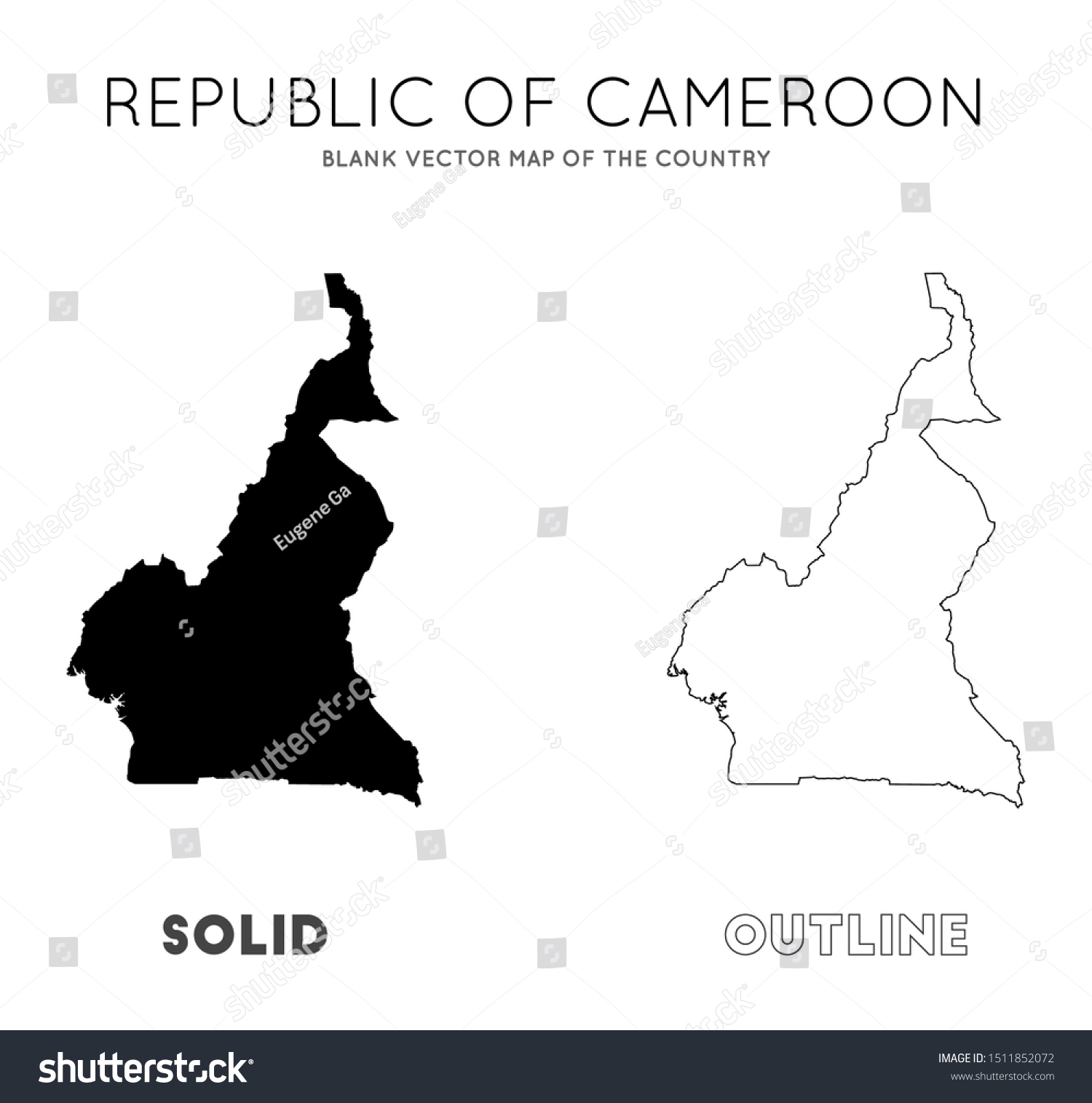 Cameroon Outline 2 795 Images Photos Et Images Vectorielles De Stock   Stock Vector Cameroon Map Blank Vector Map Of The Country Borders Of Cameroon For Your Infographic Vector 1511852072 