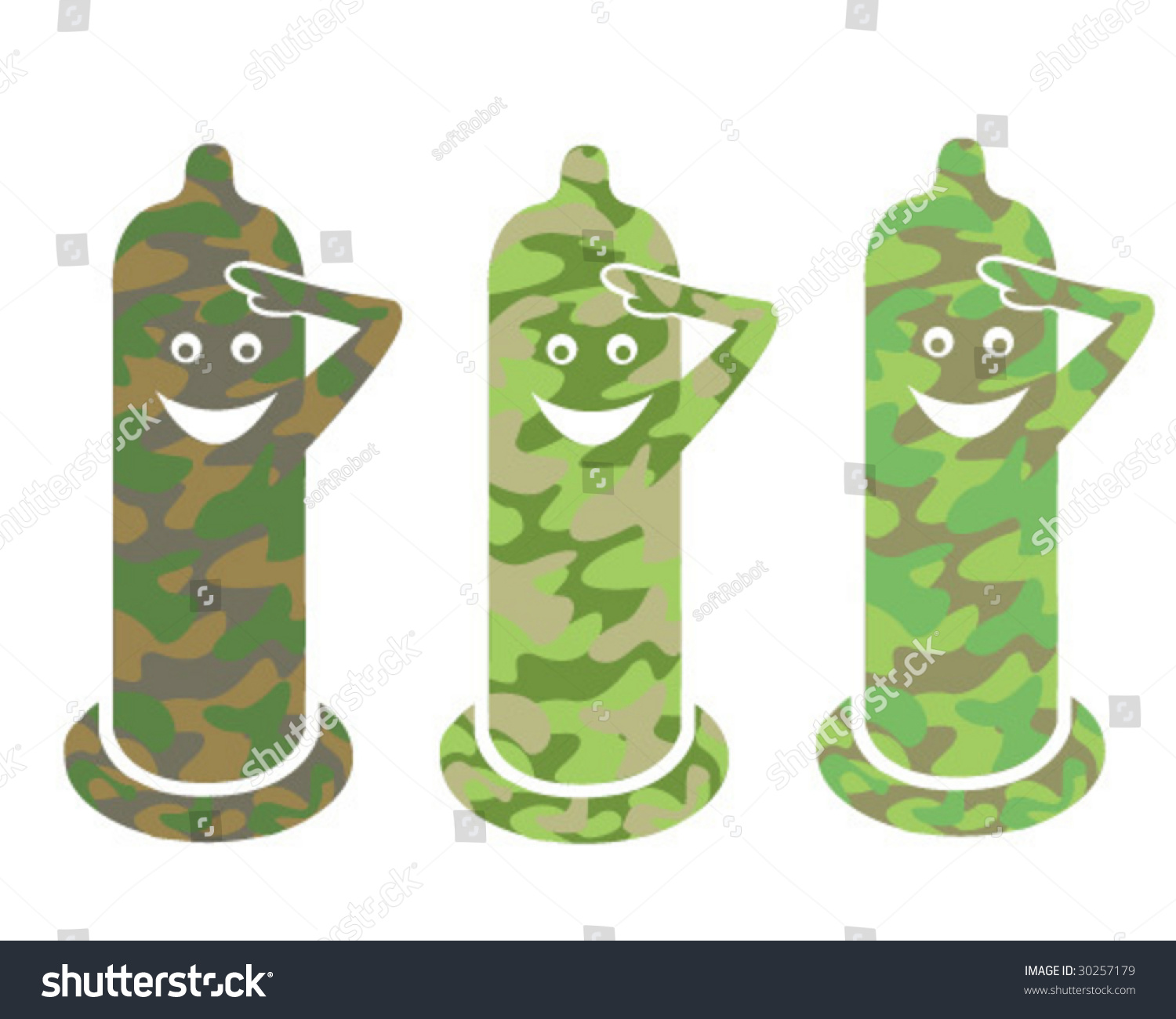 Camouflage Condoms Vector Illustrations Stock Vector 30257179 Shutterstock