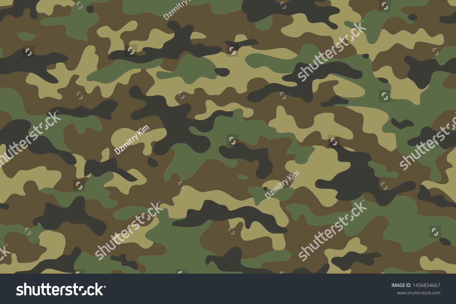 SVG of Camouflage seamless pattern. Trendy style camo, repeat print. Vector illustration. Khaki texture, military army green hunting svg