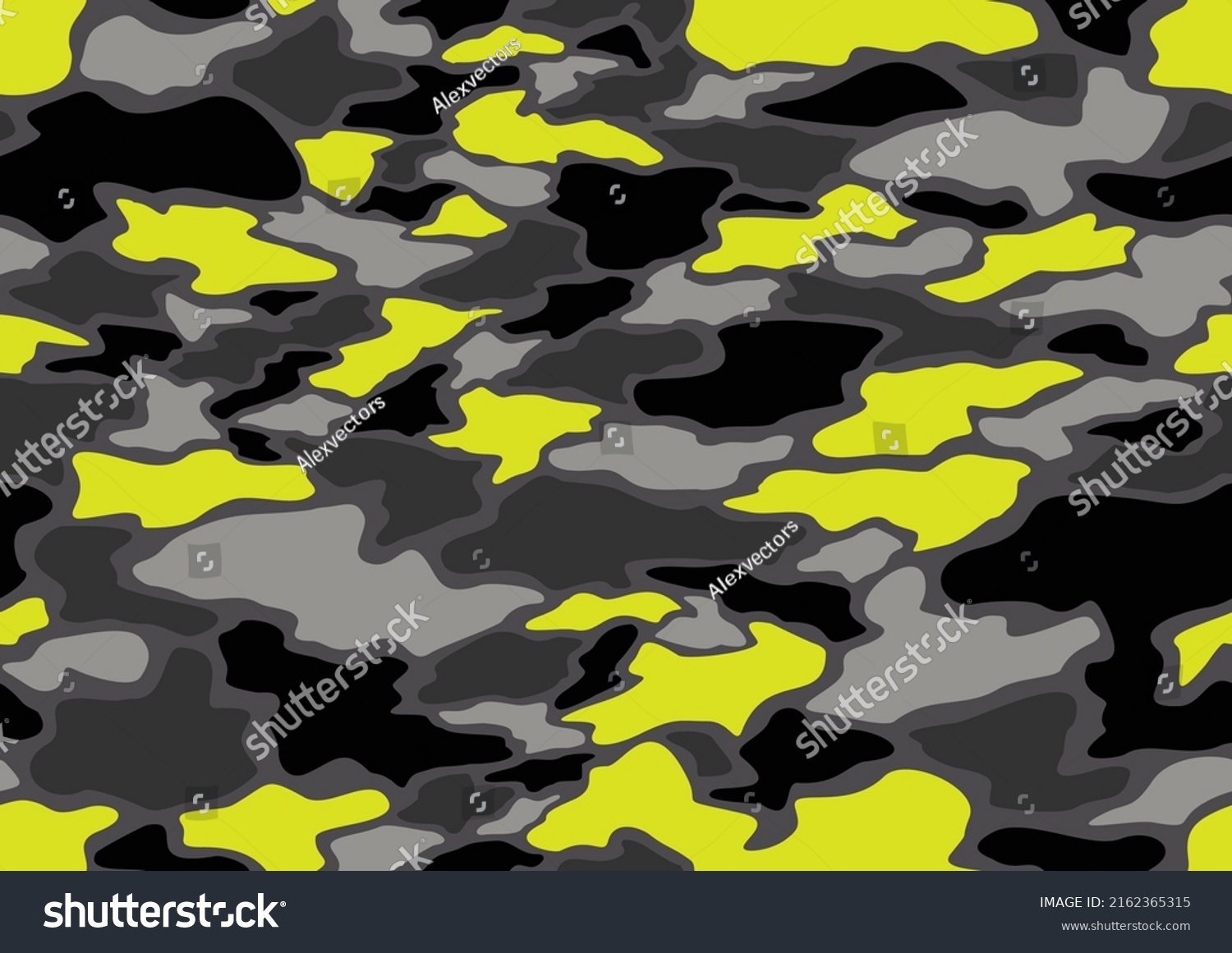 Camouflage Texture Seamless Pattern Curve Spots Stock Vector (Royalty ...