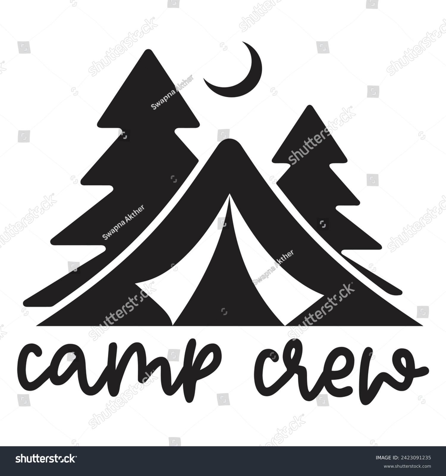 SVG of Camp Crew - Camping Quotes Design t-shirt, Adventure Vector EPS Editable Files svg