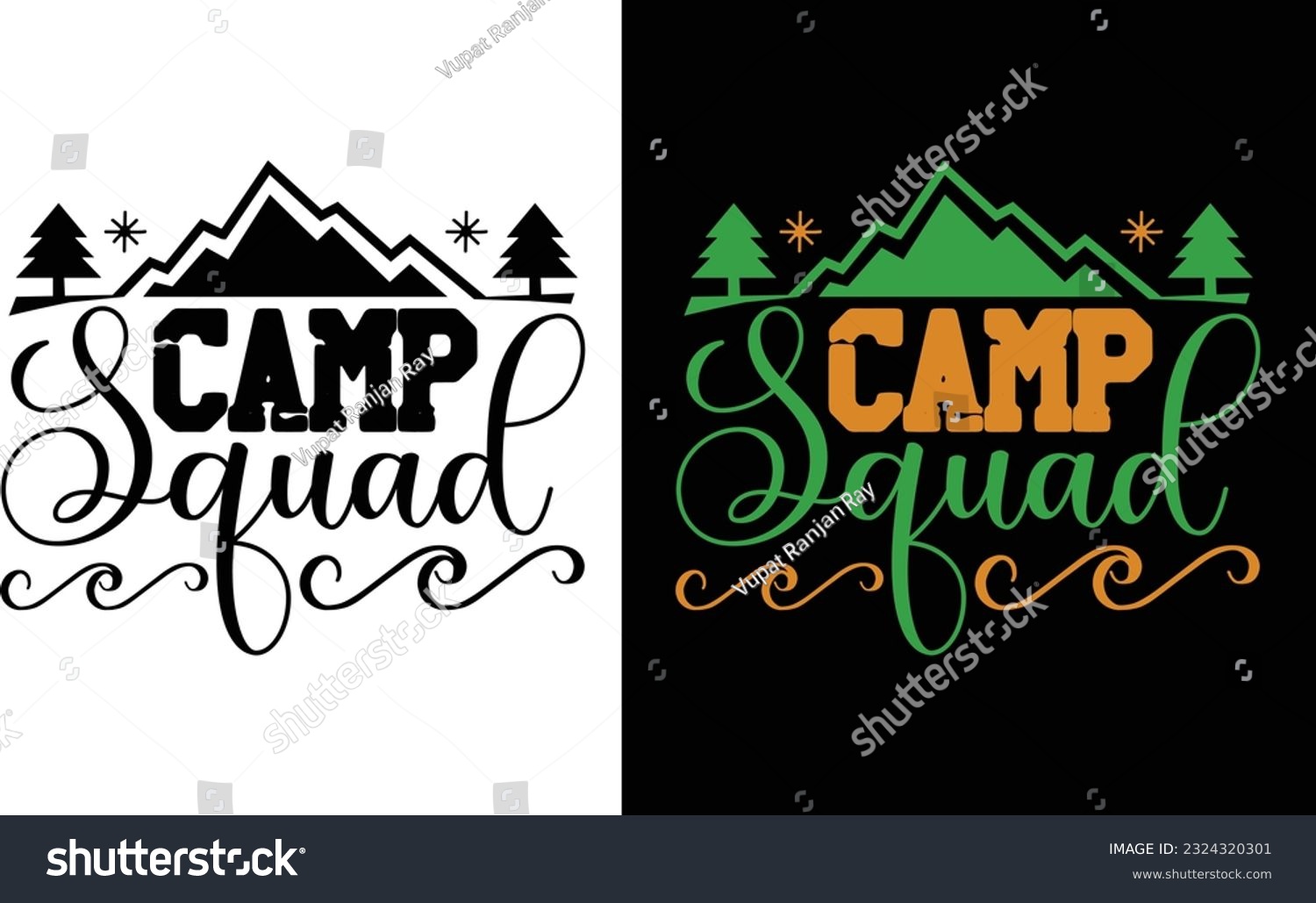 SVG of Camp Squad Svg, Camping T Shirt Free Vector svg