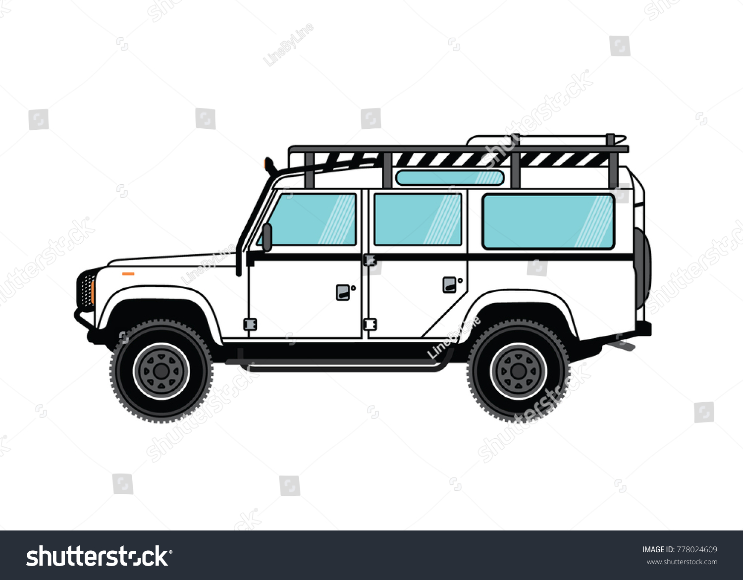 SVG of Camper Car, Off Road Car, Rover Vector, Camping Car, Safari Car, Defender Vector, Four Wheeler, Off Roading Icon, SUV Illustration svg