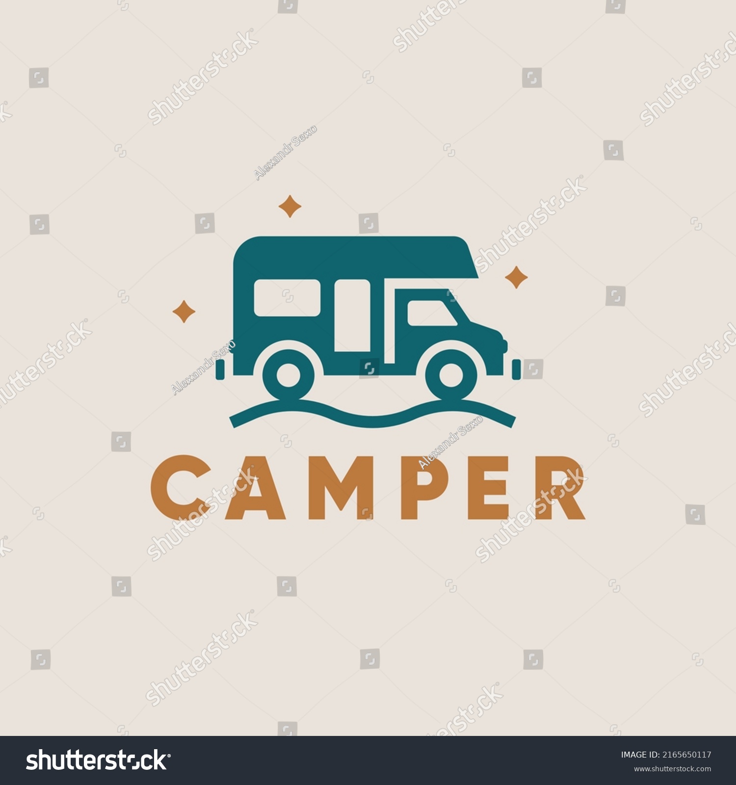 SVG of Camper Motor Home modern logo design icon vector. svg