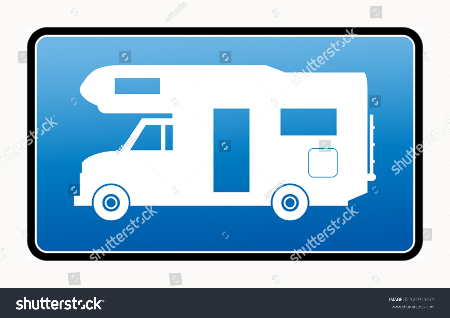 Camper Sign Vector Illustration Stock Vector (Royalty Free) 121915471