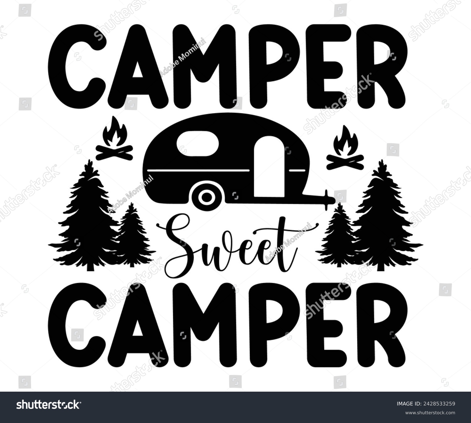 SVG of Camper Sweet Camper Svg,Retro,Happy Camper Svg,Camping Svg,Adventure Svg,Hiking Svg,Camp Saying,Camp Life Svg,Svg Cut Files, Png,Mountain T-shirt,Instant Download svg