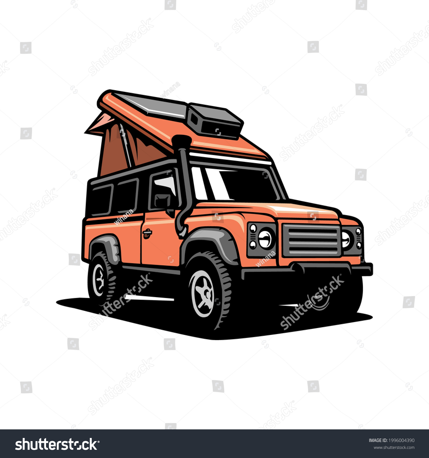 SVG of camper truck for icon, logo and illustration svg