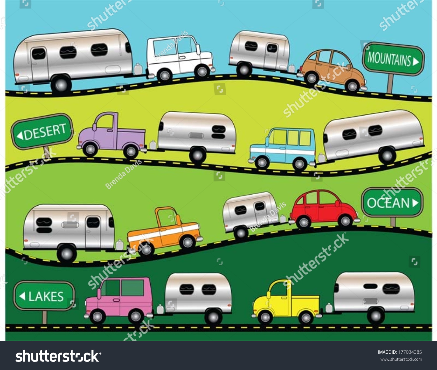 SVG of campers on the road  svg