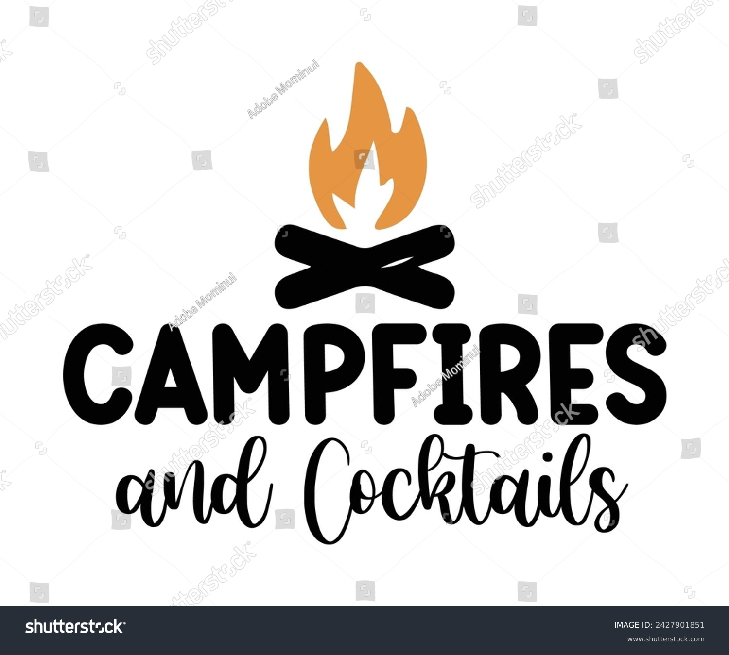 SVG of Campfire And Cocktails Svg,Happy Camper Svg,Camping Svg,Adventure Svg,Hiking Svg,Camp Saying,Camp Life Svg,Svg Cut Files, Png,Mountain T-shirt,Instant Download svg