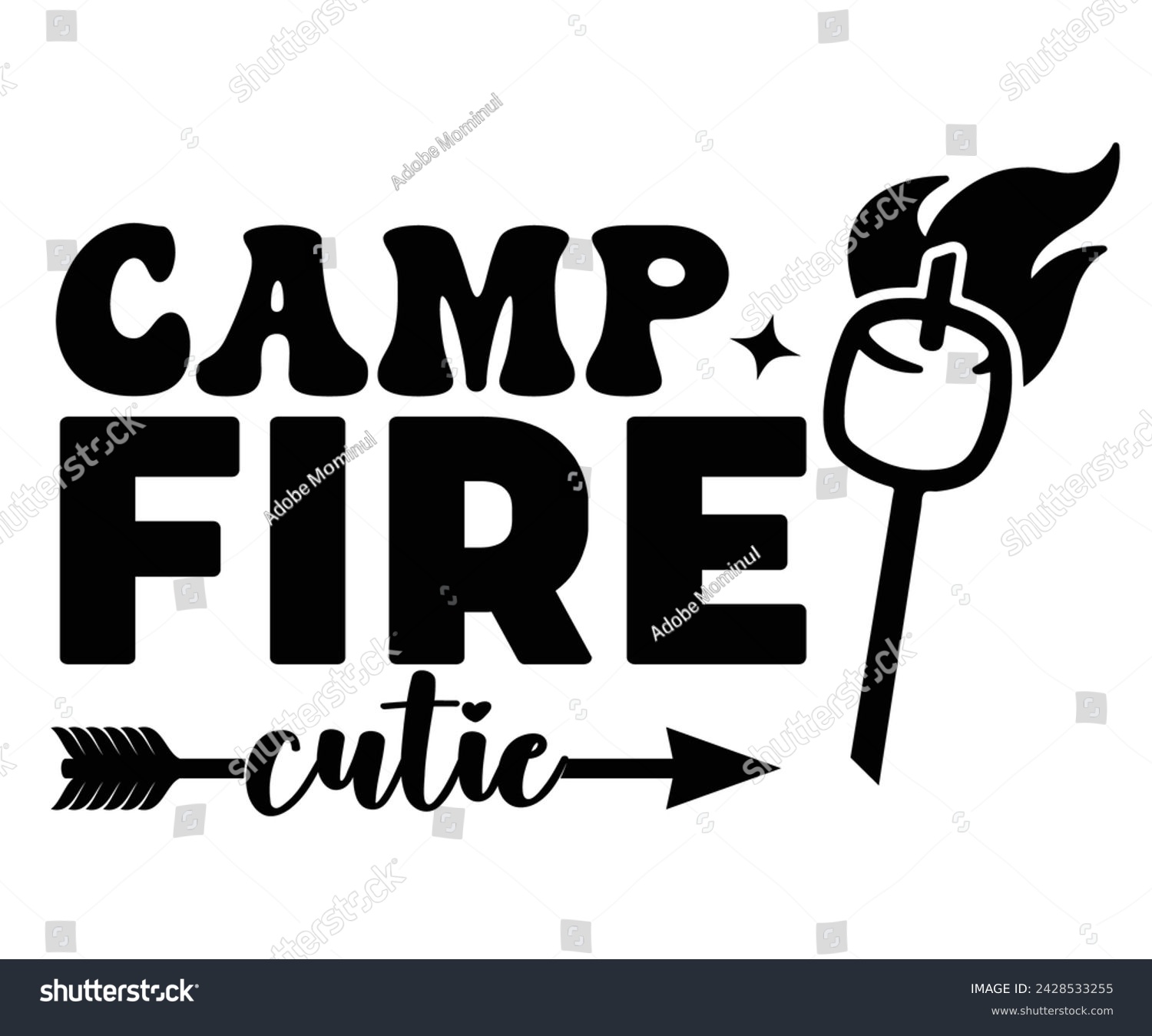 SVG of CampFire Cutie Svg,Happy Camper Svg,Camping Svg,Adventure Svg,Hiking Svg,Camp Saying,Camp Life Svg,Svg Cut Files, Png,Mountain T-shirt,Instant Download svg