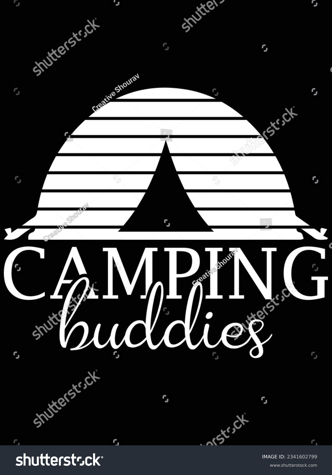 SVG of Camping buddies vector art design, eps file. design file for t-shirt. SVG, EPS cuttable design file svg