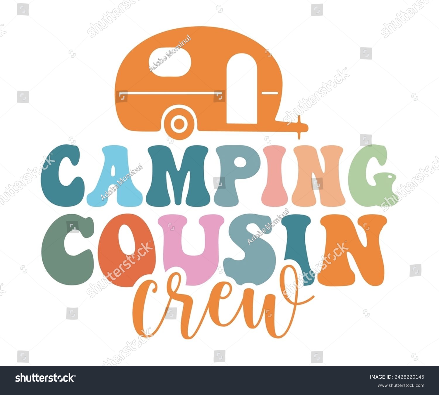 SVG of Camping Cousin Crew Retro,Happy Camper Svg,Camping Svg,Adventure Svg,Hiking Svg,Camp Saying,Camp Life Svg,Svg Cut Files, Png,Mountain T-shirt,Instant Download svg