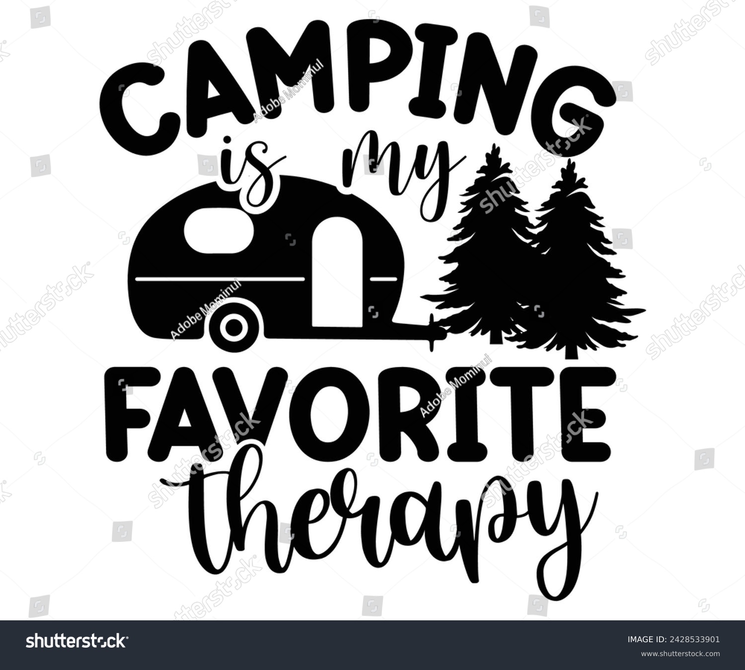 SVG of Camping Is My Favorite Therapy Svg,Retro,Happy Camper Svg,Camping Svg,Adventure Svg,Hiking Svg,Camp Saying,Camp Life Svg,Svg Cut Files, Png,Mountain T-shirt,Instant Download svg