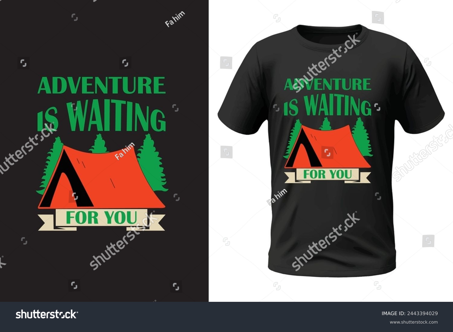 SVG of Camping t-shirt design and vector file svg