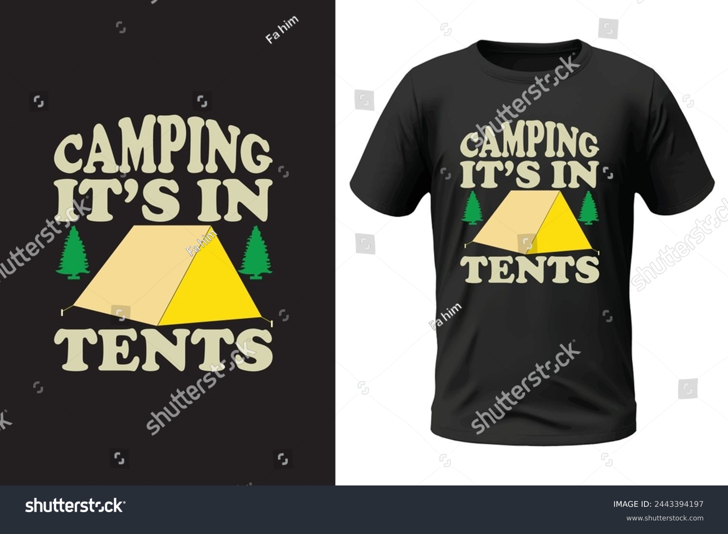 SVG of Camping t-shirt design and vector file svg