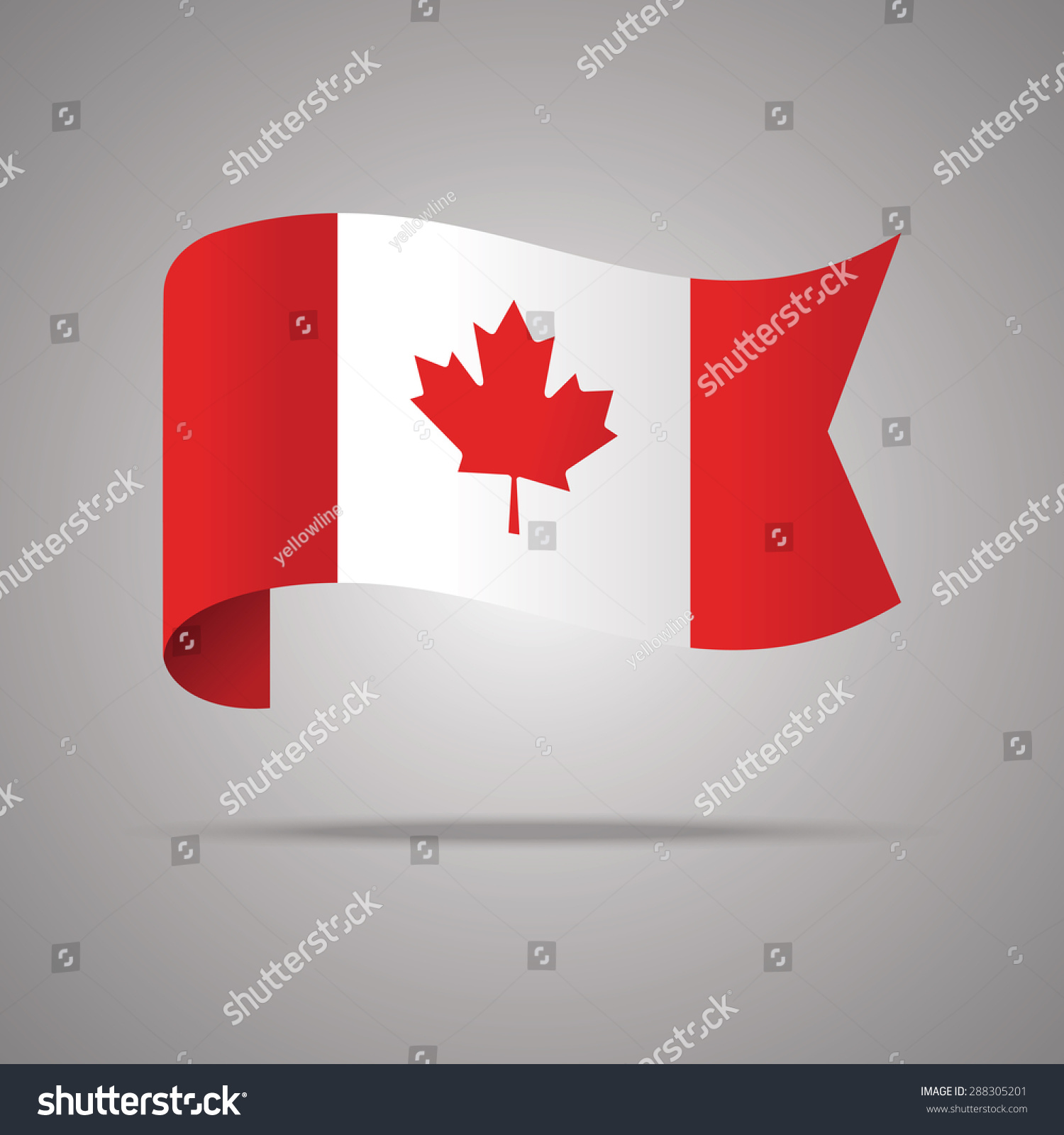 Canada Flag Vector Stock Vector (Royalty Free) 288305201 | Shutterstock