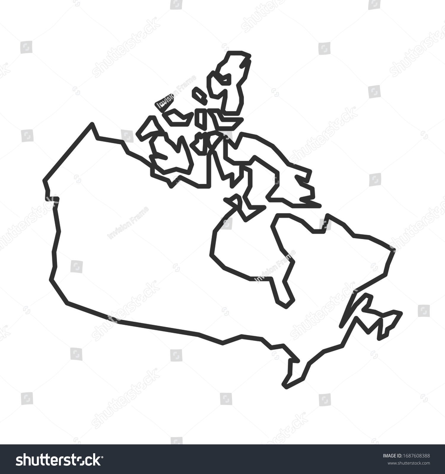 2,414 Canada map icon simple Images, Stock Photos & Vectors | Shutterstock