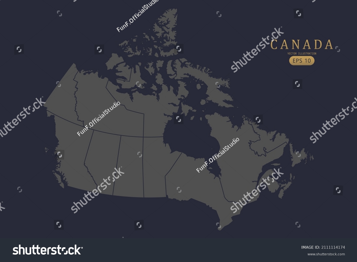 Canada Map World Map International Vector Stock Vector (Royalty Free ...