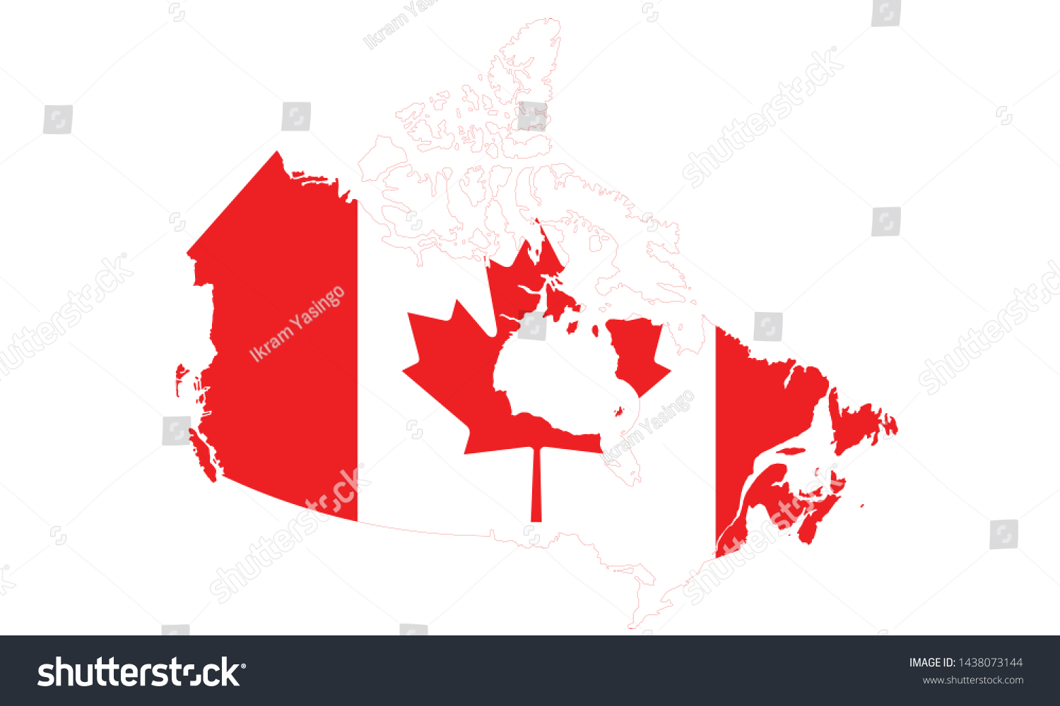 Canadas Flag Map Illustrator Stock Vector Royalty Free