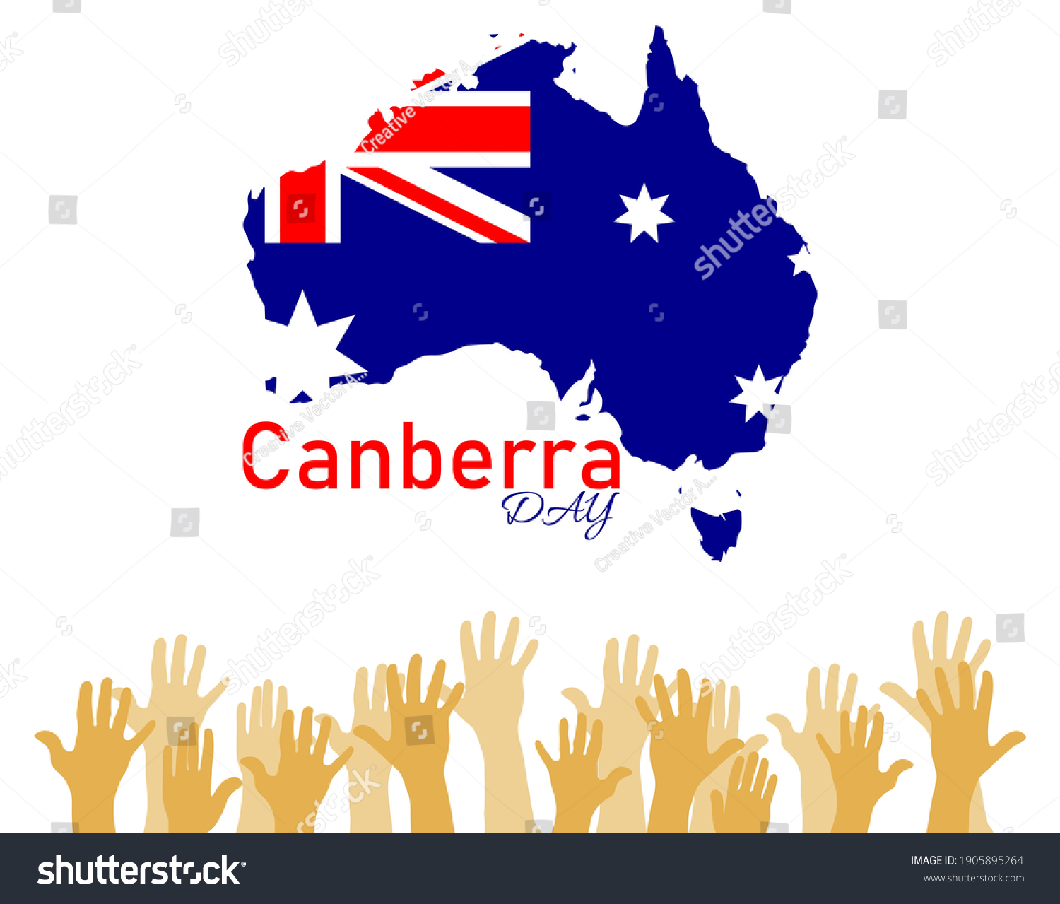 SVG of Canberra Day Australia. It is on Second Monday of March in honor of its official naming (Canberra) on March 12, 1913 in the Australian Capital Territory and the Jervis Bay Territory. svg