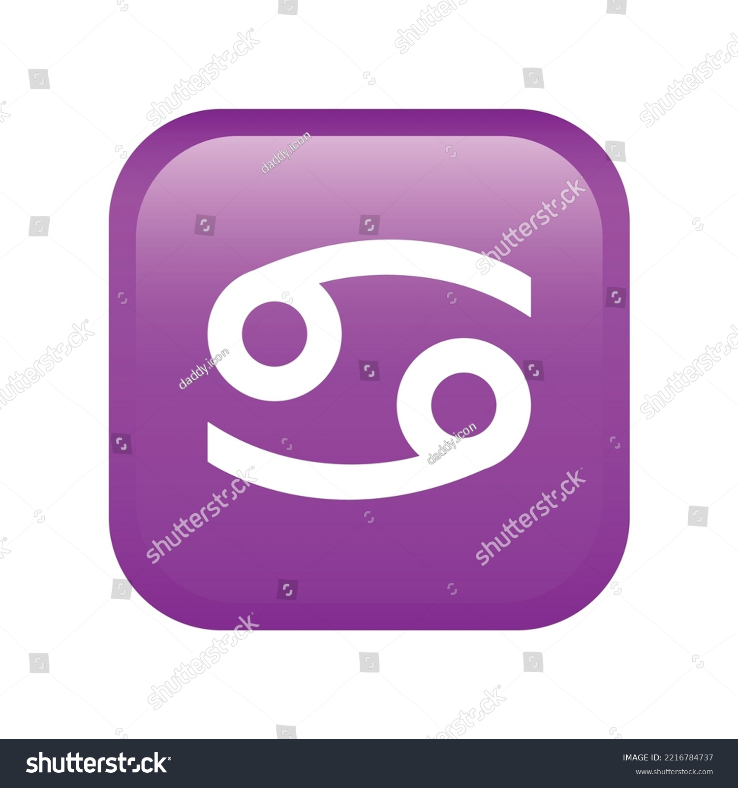 SVG of Cancer emoji icon isolated on white background. Astrology symbol modern, simple, vector, icon for website design, mobile app, ui. Vector Illustration svg