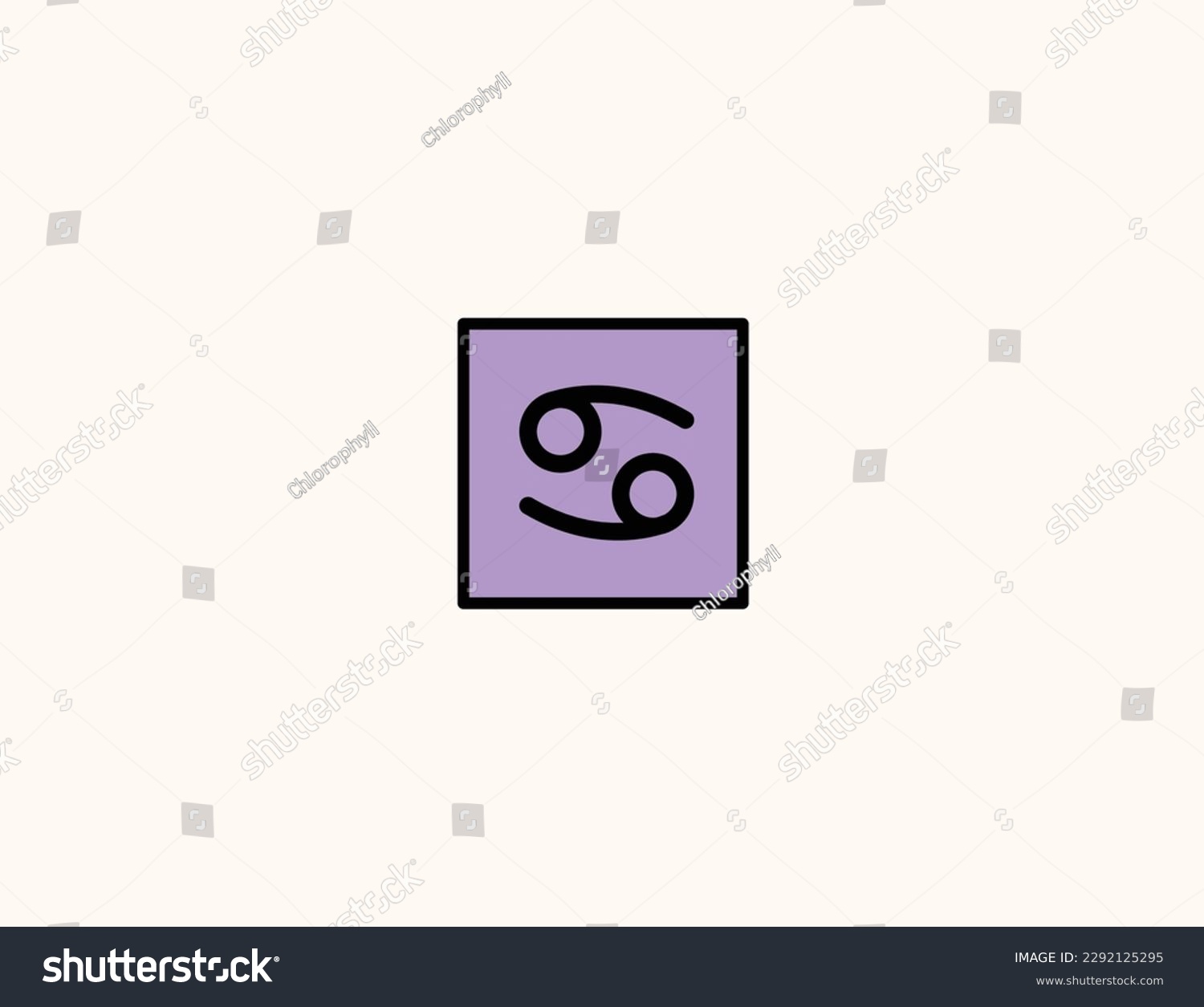 SVG of Cancer zodiac sign vector icon. Isolated Cancer horoscope sign flat emoji, emoticon symbol - Vector svg