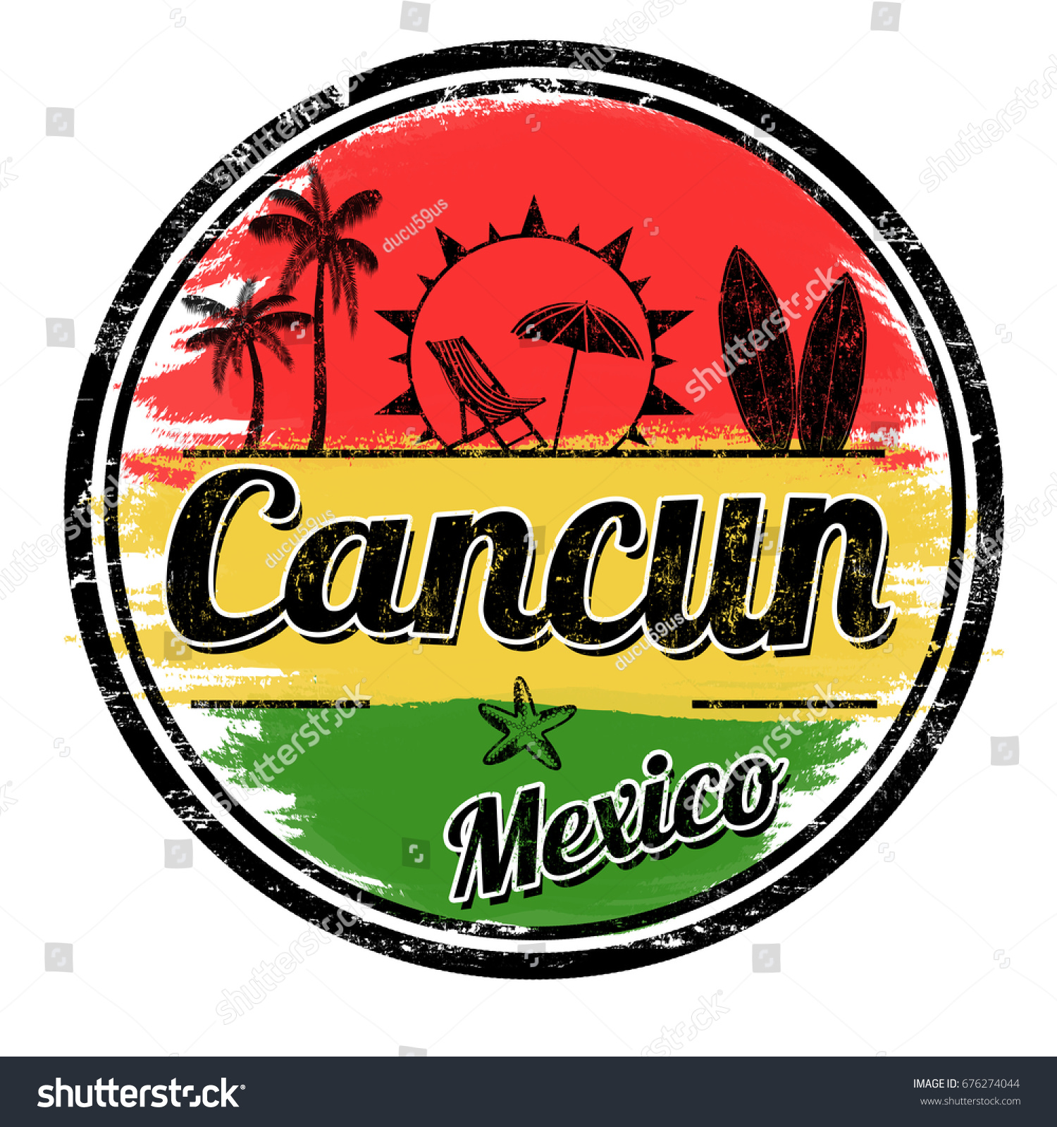 Cancun Sign Stamp On White Background Stock Vector (Royalty Free ...