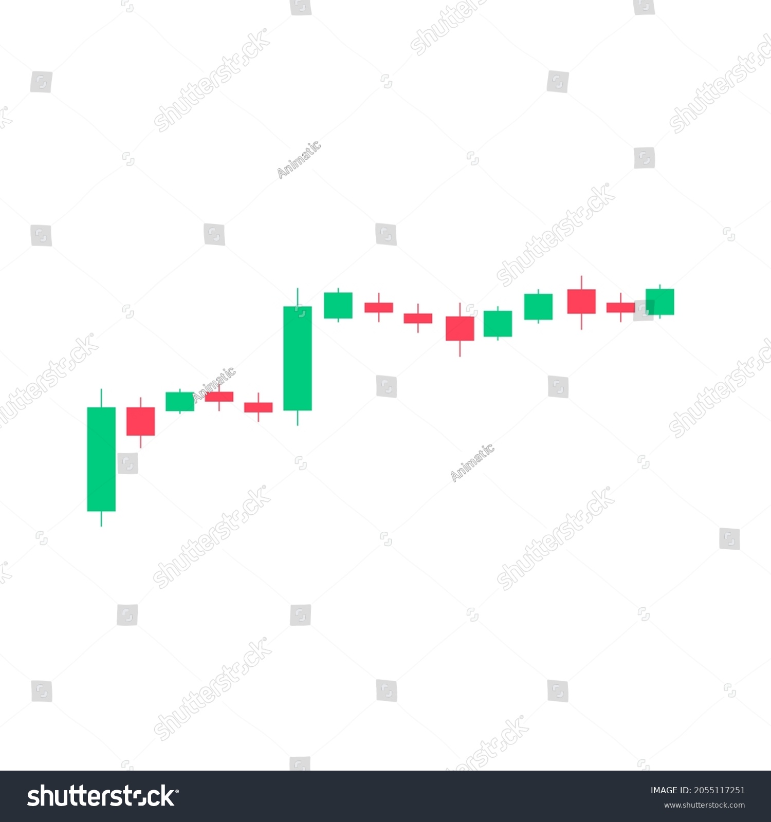 Candle Chart Index Readings Vector Illustration Stock Vector (Royalty