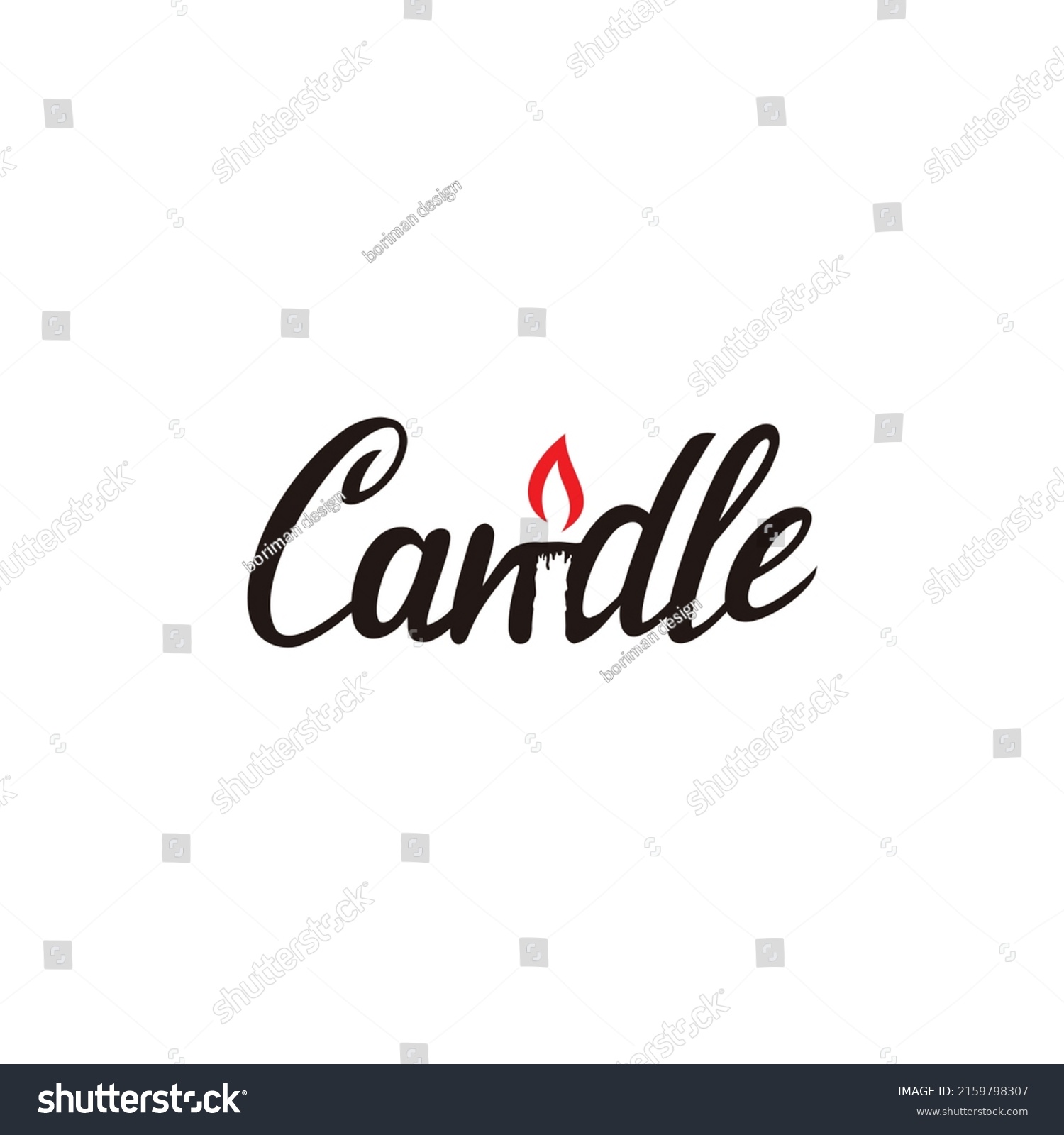 SVG of Candle logo design. Vector illustration of typography candle text. modern logo design vector icon template
 svg