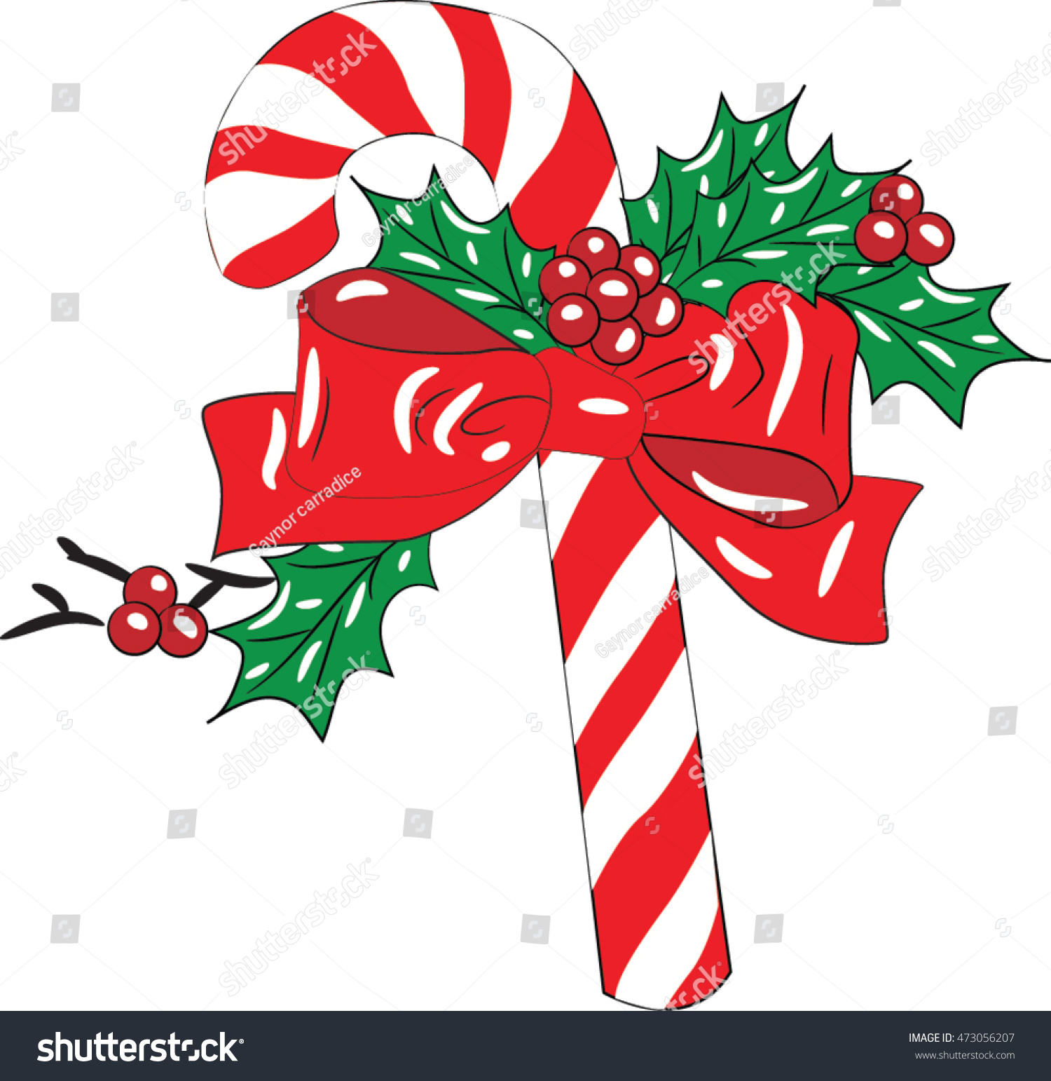 Candy Cane Vector - 473056207 : Shutterstock