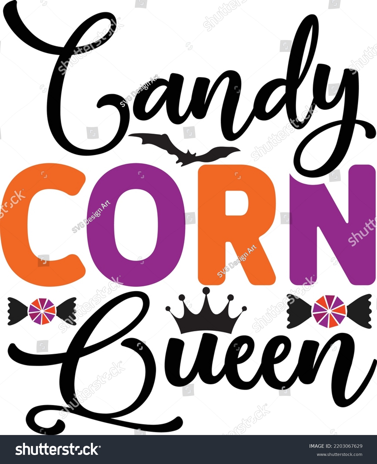 SVG of Candy Corn Queen Halloween svg design svg